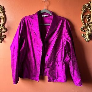 Vintage Silk Fuchsia Jacket